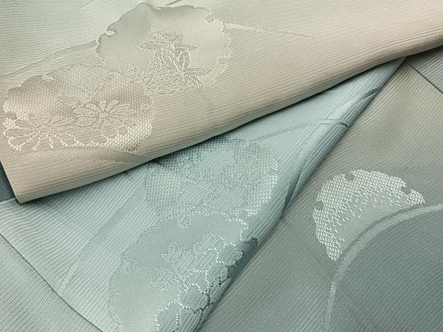平和屋着物●長襦袢　無双仕立て　雪輪花地紋　暈し染め　正絹　逸品　未使用　BAAW5632hj