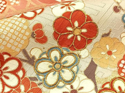 平和屋着物●十日町老舗ブランド　吉澤友禅　吾妻徳穂　訪問着　駒刺繍　松竹梅　飛鶴有職花文　暈し染め　金彩　正絹　逸品　BAAW5634hj
