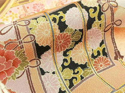 平和屋着物■豪華黒留袖 作家物 駒刺繍 鉾 地紙花文 暈し染め 金彩 正絹 逸品 BAAW5638hj
