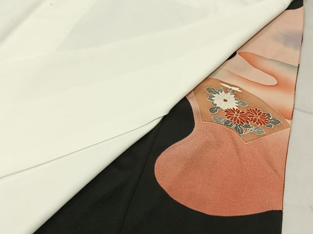 平和屋着物■豪華黒留袖 作家物 駒刺繍 鉾 地紙花文 暈し染め 金彩 正絹 逸品 BAAW5638hj