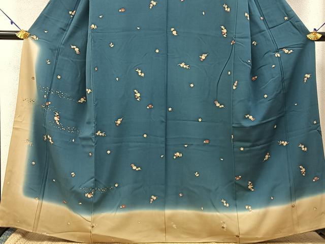 平和屋着物■訪問着 舞花文 暈し染め 金彩 正絹 逸品 BAAW5639hj