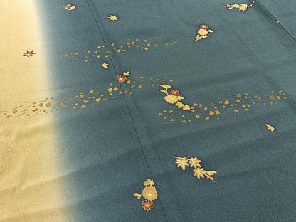 平和屋着物■訪問着 舞花文 暈し染め 金彩 正絹 逸品 BAAW5639hj