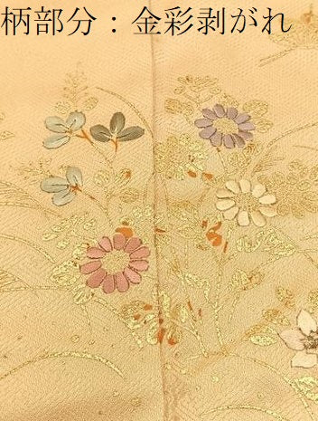 平和屋着物■訪問着 刺繍 草花文 暈し染め 金彩 正絹 逸品 BAAW5640hj