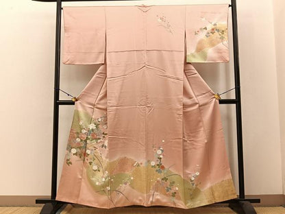 平和屋着物■訪問着 道長枝花文 暈し染め 金彩 正絹 逸品 BAAW5654hj