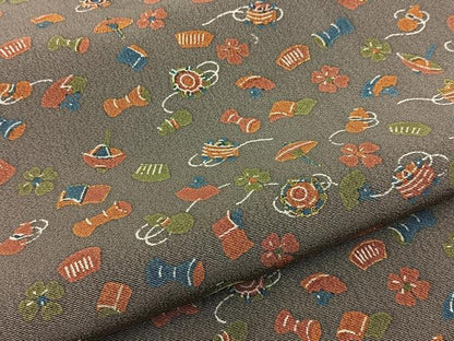 平和屋着物■上質な小紋 器物文 金彩 正絹 逸品 BAAW5657hj