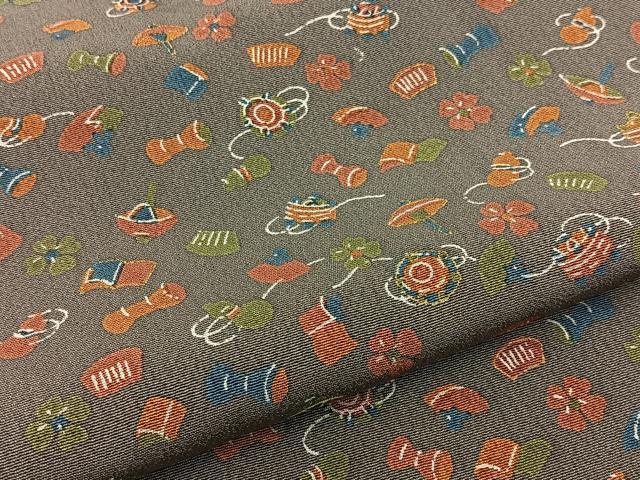 平和屋着物■上質な小紋 器物文 金彩 正絹 逸品 BAAW5657hj