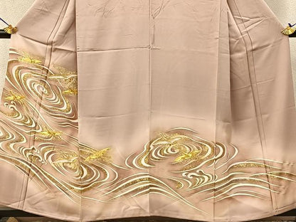 平和屋着物■豪華色留袖 駒刺繍 飛鶴流水文 暈し染め 金彩 正絹 逸品 BAAW5671hj