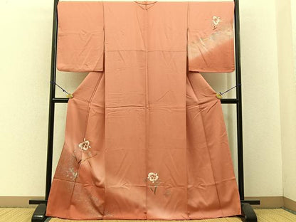 平和屋着物■訪問着 カトレア 暈し染め 金銀彩 正絹 逸品 BAAW5674hj