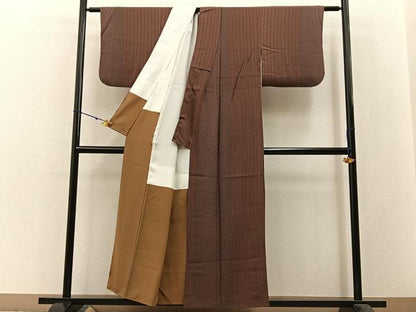 平和屋着物■上質な小紋 桜間道 正絹 逸品 BAAW5676hj