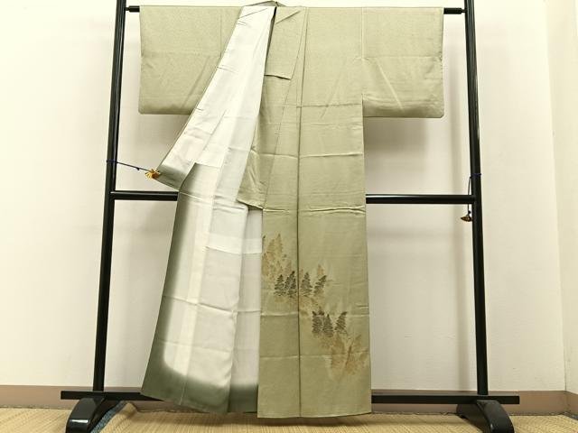 平和屋着物■豪華色留袖 寿光織 樹林文 金糸 正絹 逸品 BAAW5687hj