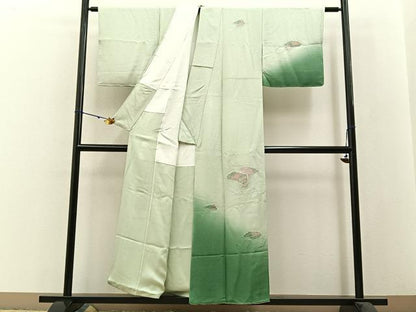 平和屋着物■中国三大刺繍 スワトウ刺繍 総刺繍 訪問着 檜扇花文 暈し染め 正絹 逸品 未使用 BAAW5690hj