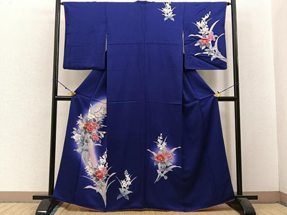 平和屋着物■訪問着 草花文 暈し染め 正絹 逸品 BAAW5691hj