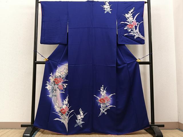 平和屋着物■訪問着 草花文 暈し染め 正絹 逸品 BAAW5691hj