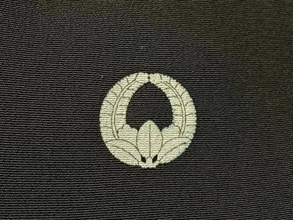 平和屋着物■中国三大刺繍 相良刺繍 黒留袖 鶴 金彩 正絹 逸品 BAAW5693hj