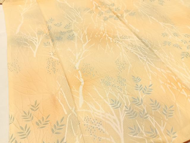 平和屋着物■上質な小紋 枝葉文 暈し染め 正絹 逸品 BAAW5702hj