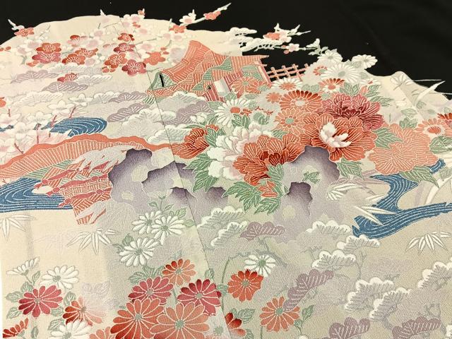 平和屋着物■豪華黒留袖　松竹梅　御所解文　正絹　逸品　BAAW5707hj