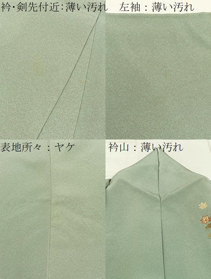 平和屋着物■訪問着　風景花文　暈し染め　金銀彩　正絹　逸品　BAAW5708hj