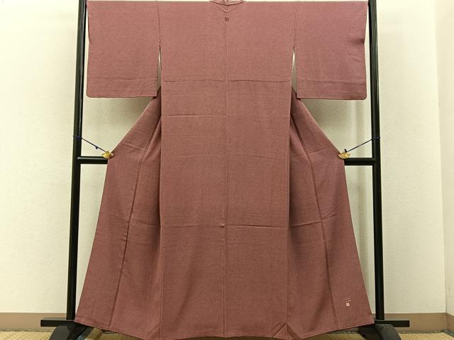 平和屋着物●人間国宝　小宮康孝　江戸小紋　あられ文様　正絹　逸品　BAAW5713hj