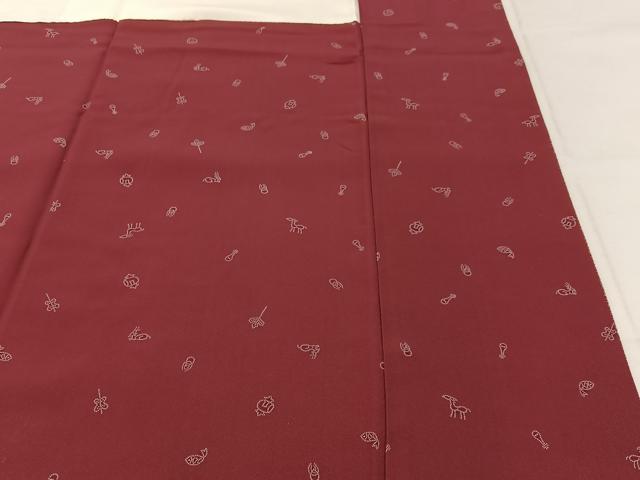 平和屋着物●人間国宝　小宮康孝　江戸小紋　あられ文様　正絹　逸品　BAAW5713hj