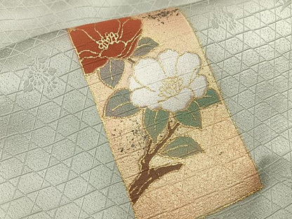 平和屋着物■訪問着　短冊花文　暈し染め　金彩　正絹　逸品　BAAW5714hj