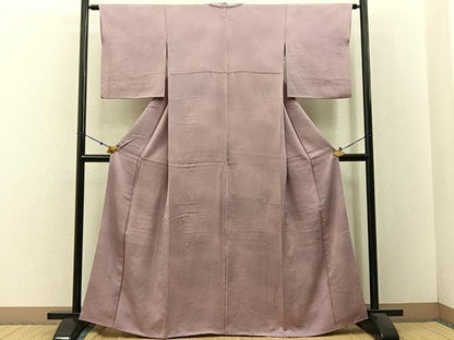 平和屋着物■上質な小紋 たたき染め 正絹 逸品 BAAW5717hj