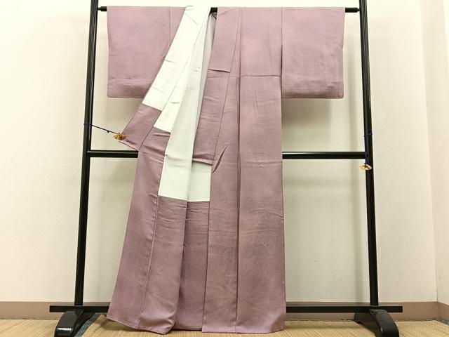 平和屋着物■上質な小紋 たたき染め 正絹 逸品 BAAW5717hj