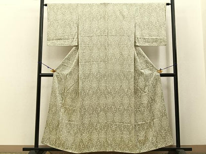 平和屋着物■上質な小紋 草花文 正絹 逸品 BAAW5719hj