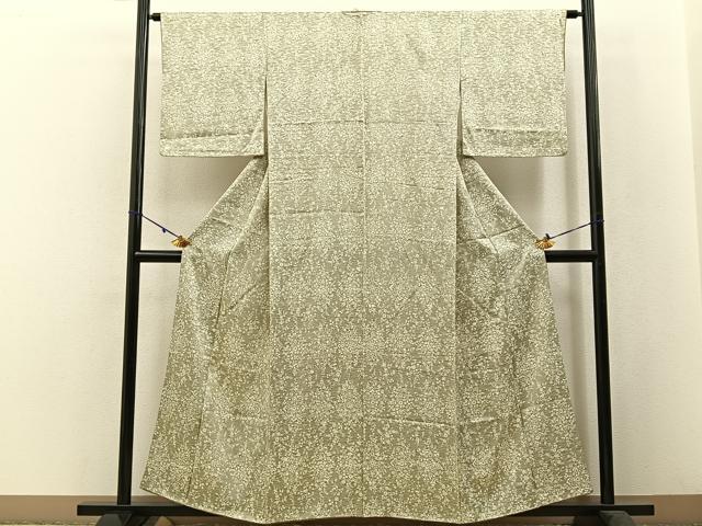 平和屋着物■上質な小紋 草花文 正絹 逸品 BAAW5719hj