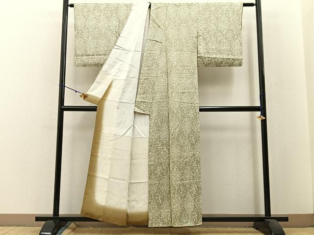 平和屋着物■上質な小紋 草花文 正絹 逸品 BAAW5719hj