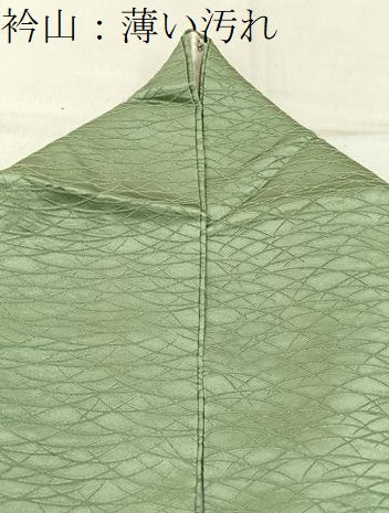 平和屋着物■上質な色無地 芝草地紋 柳茶色 正絹 逸品 BAAW5743hj