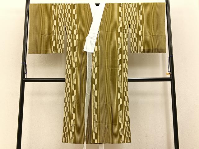 平和屋着物●長襦袢　無双仕立て　矢羽根間道　正絹　逸品　未使用　BAAW5745hj