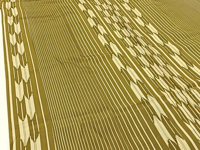 平和屋着物●長襦袢　無双仕立て　矢羽根間道　正絹　逸品　未使用　BAAW5745hj