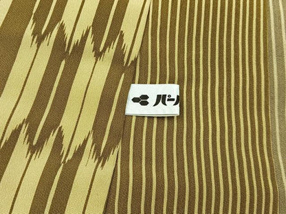 平和屋着物●長襦袢　無双仕立て　矢羽根間道　正絹　逸品　未使用　BAAW5745hj