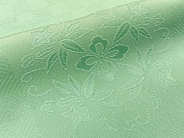 平和屋着物■無地絵羽訪問着 向かい鳳凰花地紋 薄萌葱色 正絹 逸品 BAAW5747hj