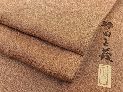 平和屋着物■本加賀友禅作家　押田正義監修　小紋　霞文　暈し染め　正絹　逸品　BAAW5751hj