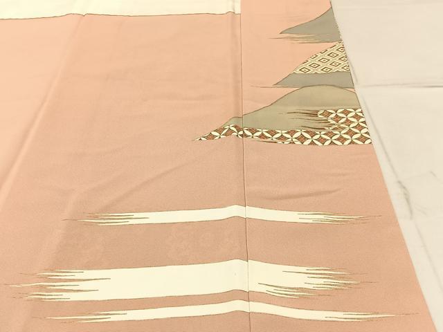 平和屋着物■豪華色留袖　駒刺繍　鳳凰有職重ね山文　金彩　正絹　逸品　BAAW5753hj