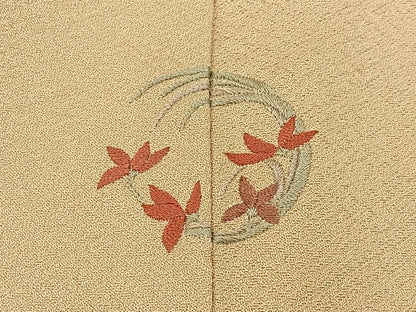 平和屋着物■訪問着　総刺繍　飾花文　暈し染め　金糸　正絹　逸品　BAAW5754hj