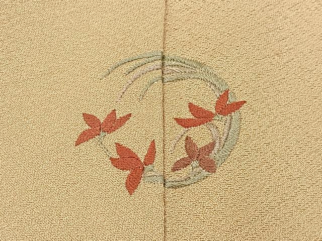 平和屋着物■訪問着　総刺繍　飾花文　暈し染め　金糸　正絹　逸品　BAAW5754hj