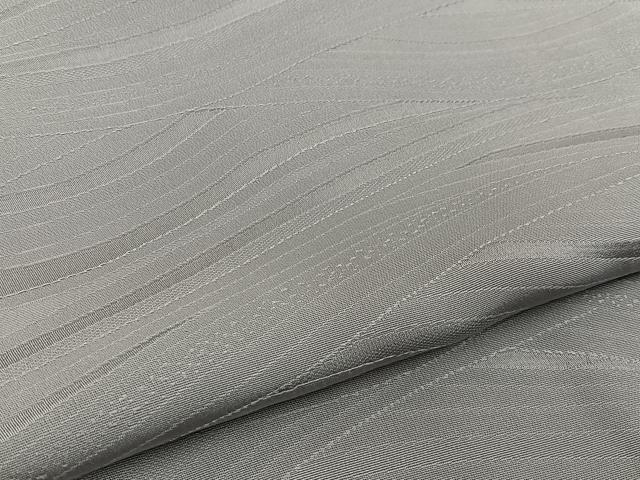 平和屋着物■上質な色無地 流水地紋 薄墨色 正絹 逸品 BAAW5759hj