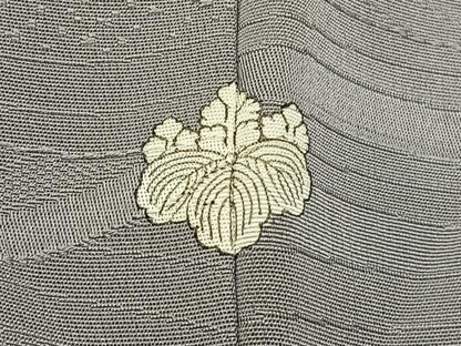 平和屋着物■上質な色無地 流水地紋 薄墨色 正絹 逸品 BAAW5759hj