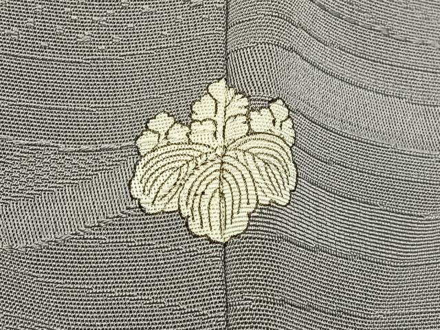平和屋着物■上質な色無地 流水地紋 薄墨色 正絹 逸品 BAAW5759hj