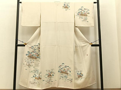 平和屋着物■訪問着　友禅　作家物　御所解文　正絹　逸品　BAAW5761hj