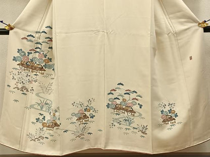 平和屋着物■訪問着　友禅　作家物　御所解文　正絹　逸品　BAAW5761hj