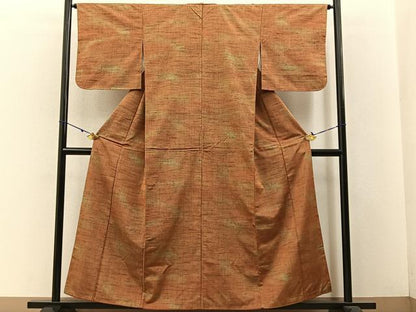 平和屋着物■上質な紬　霞文　正絹　逸品　BAAW5763hj