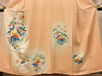 平和屋着物■訪問着　鏡裏花文　暈し染め　正絹　逸品　BAAW5796hj