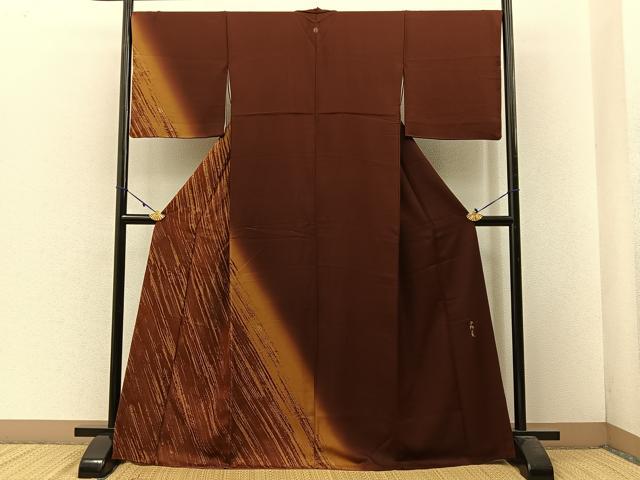 平和屋着物■訪問着　水野正夫　霞文　暈し染め　金彩　正絹　逸品　BAAW5806hj