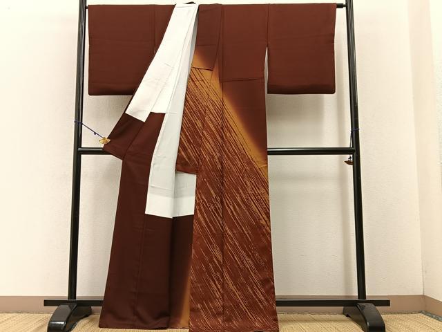 平和屋着物■訪問着　水野正夫　霞文　暈し染め　金彩　正絹　逸品　BAAW5806hj