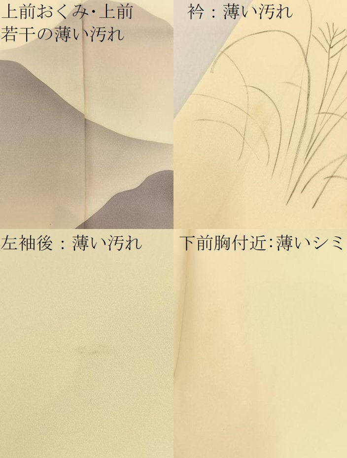 平和屋着物■訪問着　手描き　刺繍　重ね山花文　暈し染め　正絹　逸品　BAAW5819hj