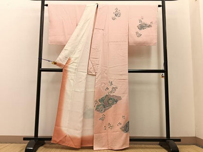平和屋着物■訪問着　鳳凰更紗花文　たたき染め　金彩　正絹　逸品　BAAW5824hj