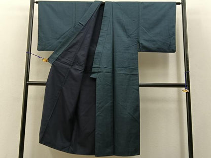 平和屋着物■男性　紬　100亀甲　正絹　逸品　BAAW5841hj